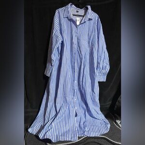 NWT Old Navy Blue and White Striped Shirt